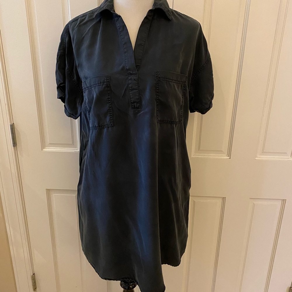 Universal Thread Black Sandwashed Popover Dress